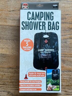 New in Box Camping Shower Bag 5 gallons